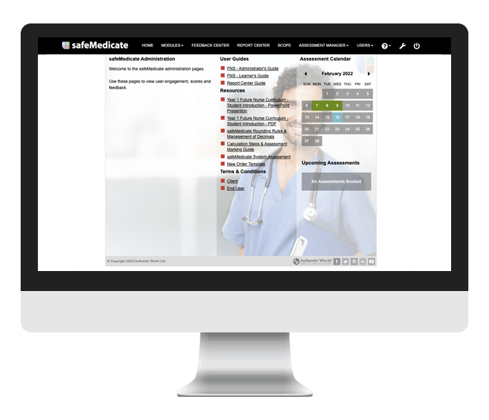 safeMedicate Administration Portal Example Image